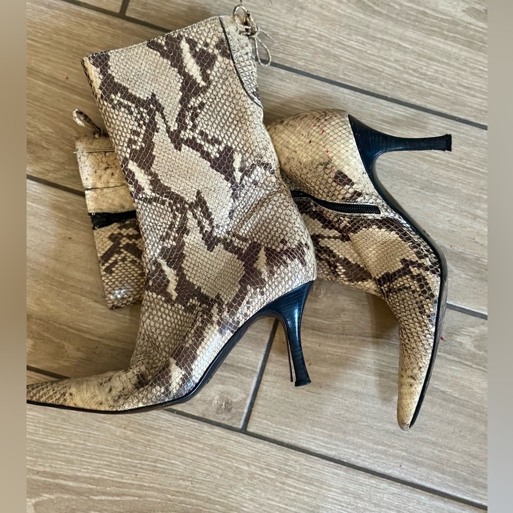Snakeskin Booties​​​